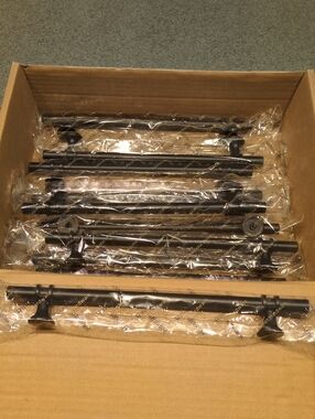 Ravinte Black Metal Drawer Pull 10in  Sleek Modern T-Bar Design Qty 10 NWT